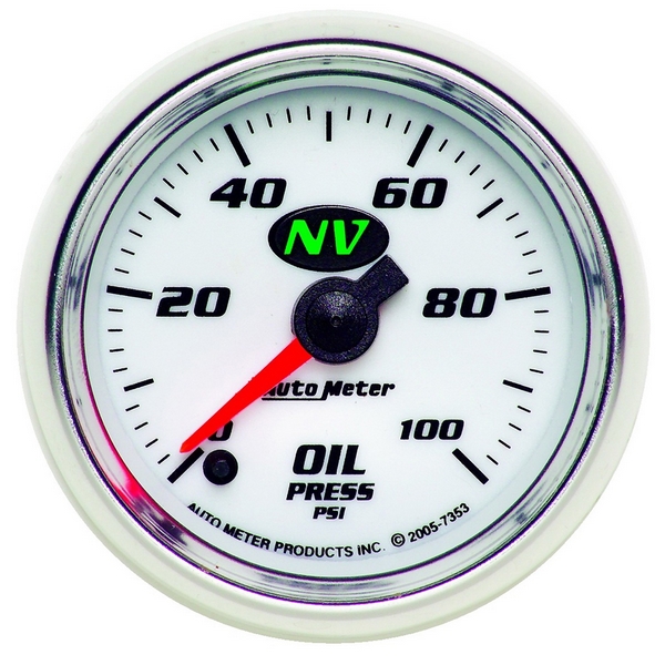 2-1/16" OIL PRESSURE, 0-100 PSI, NV